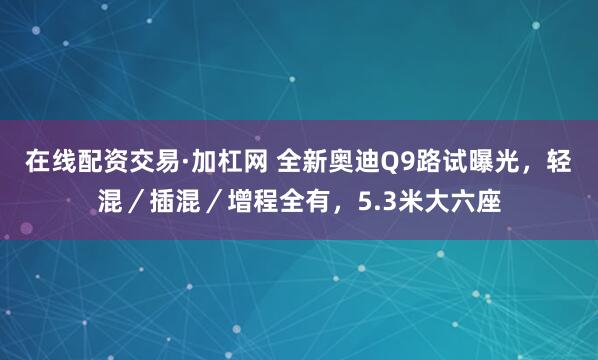 在线配资交易·加杠网 全新奥迪Q9路试曝光，轻混／插混／增程全有，5.3米大六座